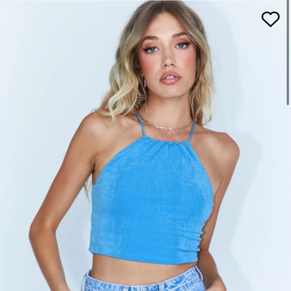 NWT Princess Polly Crop Halter Top. Size 4.